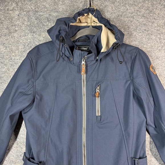 Killtec Hooded Ripstop Gorpcore Navy Blue Water Resistant Jacket Size 10 - Picture 2 of 16